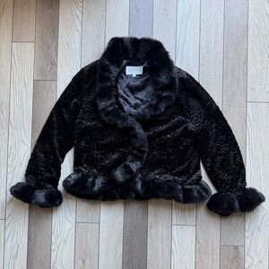 Adore Vintage Style Black Teddy Jacket